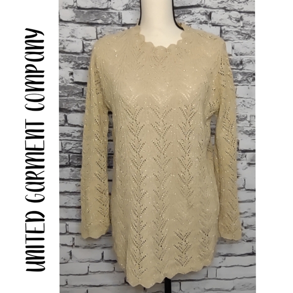 Gold shimmer sweater - Picture 1 of 5